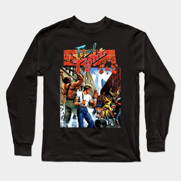 Final Beat 'Em Up Long Sleeve T-Shirt by winsarcade